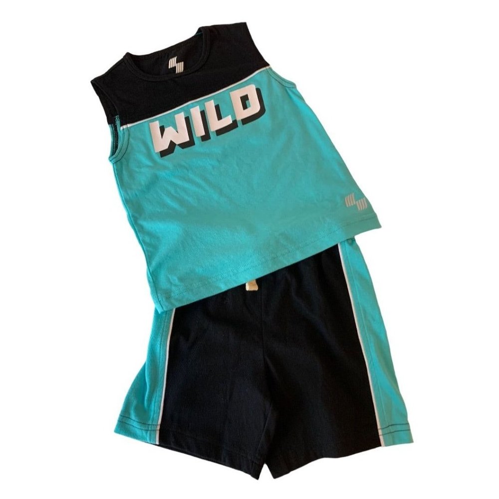 2T Place Sport Girl's New 2 Piece "Wild" Tank Top and Short Set